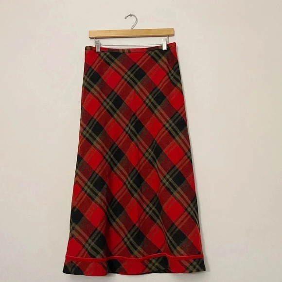 Vintage Britches Tartan Print Midi Skirt size 8 Preppy Academua Twee Christmas - Picture 2 of 4